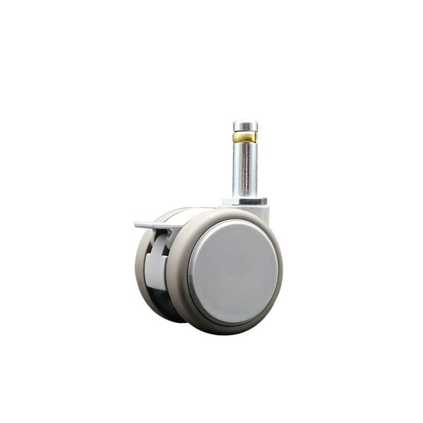 Service Caster 2 Inch MRI Safe Caster with Brake, 7/16 Inch Grip Ring Stem SCC-GR02S50-TPR-GRY-B-716138-MRI - main